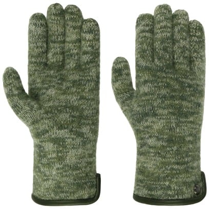 Gants en Laine Foulée avec Cuir by Roeckl