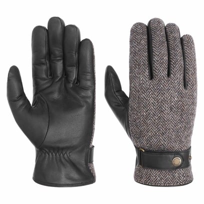 Gants en Cuir Herringbone Wool by Stetson
