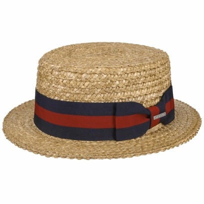 Chapeau en Paille de Bl� Boater by Stetson
