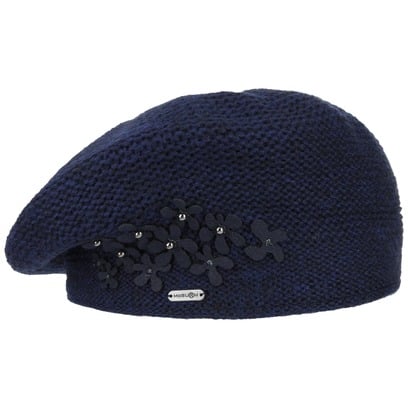 B�ret en Tricot avec Fleurs et Perles by McBURN