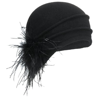 Bonnet en Laine Foul�e avec Plumes by bedacht
