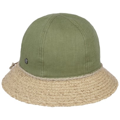 Chapeau en Tissu avec Rebord en Paille by Lierys