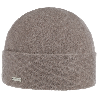 Bonnet avec Revers en Laine Foul�e by Seeberger