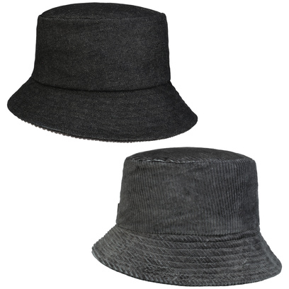 Chapeau R�versible Cord Denim Bucket by bedacht