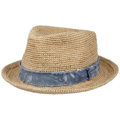 Chapeau en Paille Crochet Raphia Fedora by Stetson
