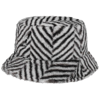 Chapeau Bob Faux Fur Bucket Herringbone by Kangol