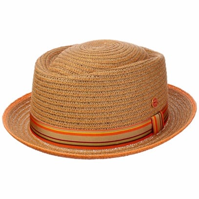 Chapeau en Paille Andy Orange Pork Pie by Mayser