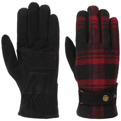 Gants Goat Suede Woolen Check by Stetson