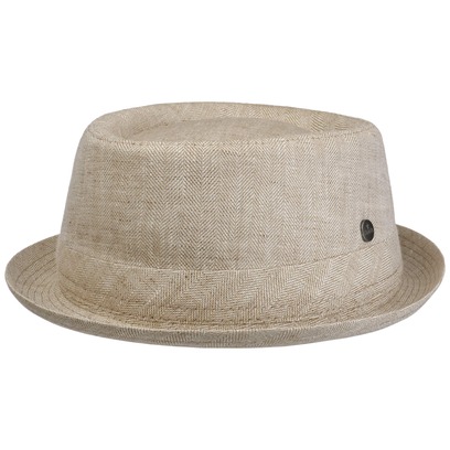 Chapeau en Lin Uni Structure Pork Pie by Lierys