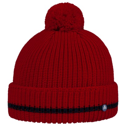 Bonnet � Pompon Striped Cuff by Hammaburg