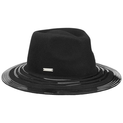 Chapeau en Laine Shiny Details Fedora by Seeberger