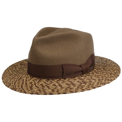 Chapeau en Laine avec Bord en Paille by Stetson