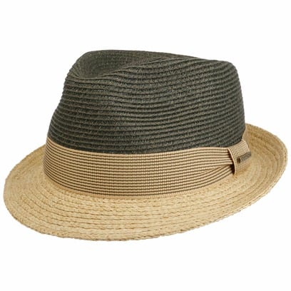 Chapeau de Raphia Twotone Toyo Trilby by Stetson