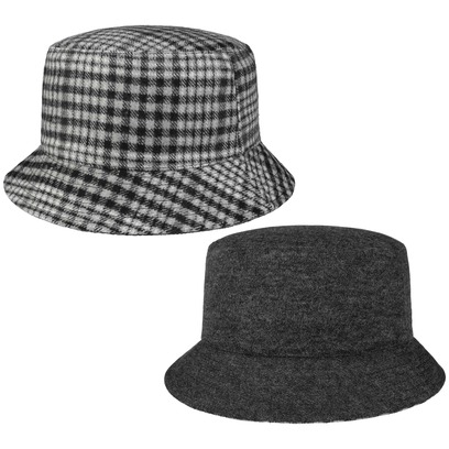 Chapeau R�versible Small Checks Bucket by Lipodo