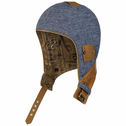 Bonnet Cabrio en Lin avec Cuir by Stetson