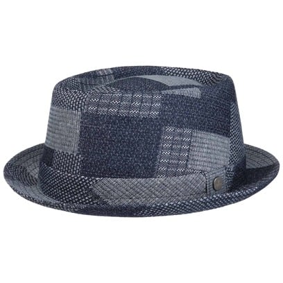 Chapeau Denim Patchwork Pork Pie by Lierys
