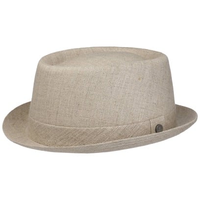 Chapeau en Lin Uni Pork Pie by Lierys