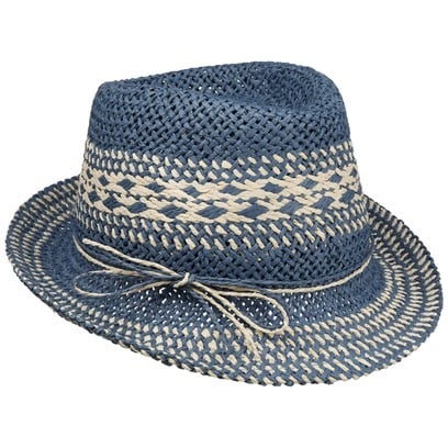 Chapeau en Paille Twotone Trilby by Loevenich