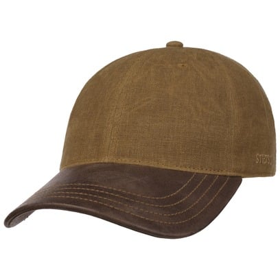 Casquette en Coton avec Visi�re en Cuir by Stetson
