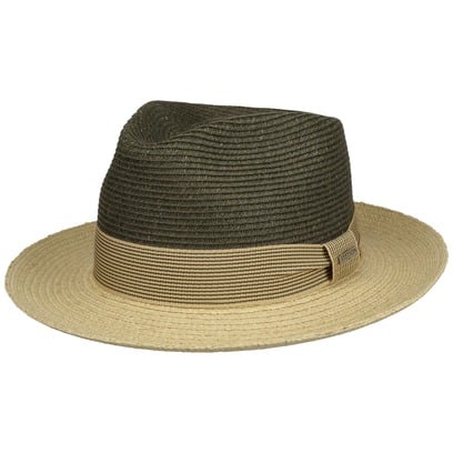 Chapeau de Raphia Twotone Toyo Fedora by Stetson