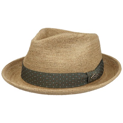 Chapeau de Raphia Crochet Fedora by JJ Hats
