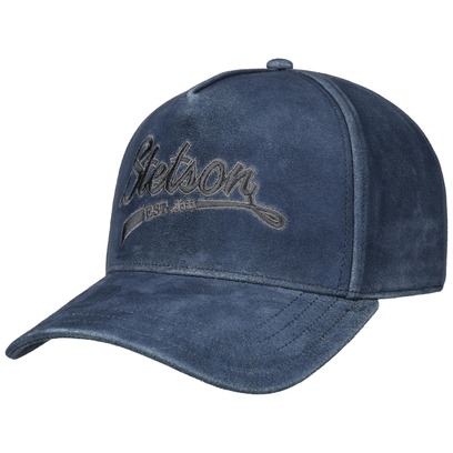 Casquette en Cuir Vintage Denim Blue by Stetson