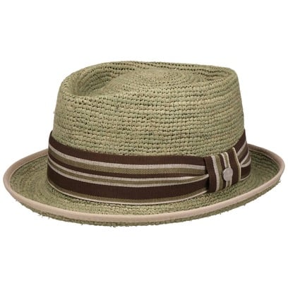 Chapeau de Raphia Crochet Pork Pie by Lierys