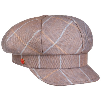 Casquette Gavroche en Lin Anja Check by Mayser