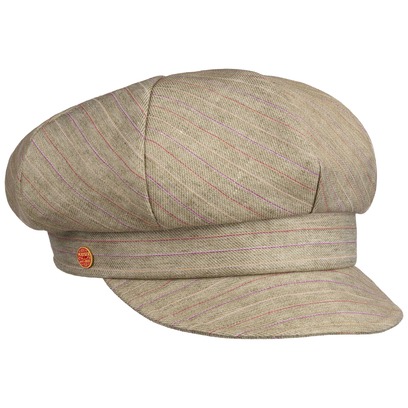 Casquette Gavroche en Lin Anja Stripes by Mayser