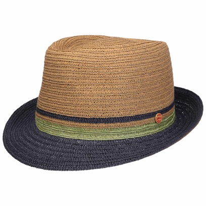 Chapeau en Paille Tricolour Trilby by Mayser