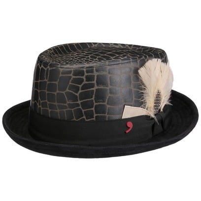 Chapeau en Cuir Jhon Pork Pie by Alfonso D�Este