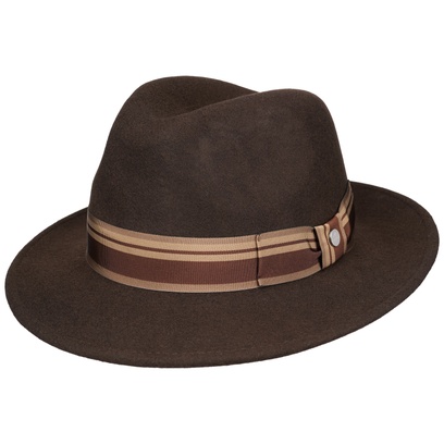 Bande de Reps Chapeau Bogart aus Feutre de Laine Avec by Lierys