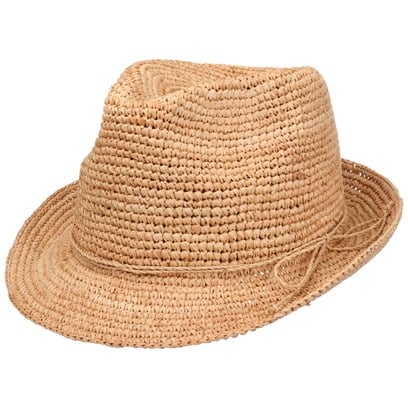 Chapeau de Raphia Crochet Trilby by McBURN
