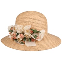 Chapeau de Raphia avec Fleurs Telina by Lierys - 99,00 &euro;